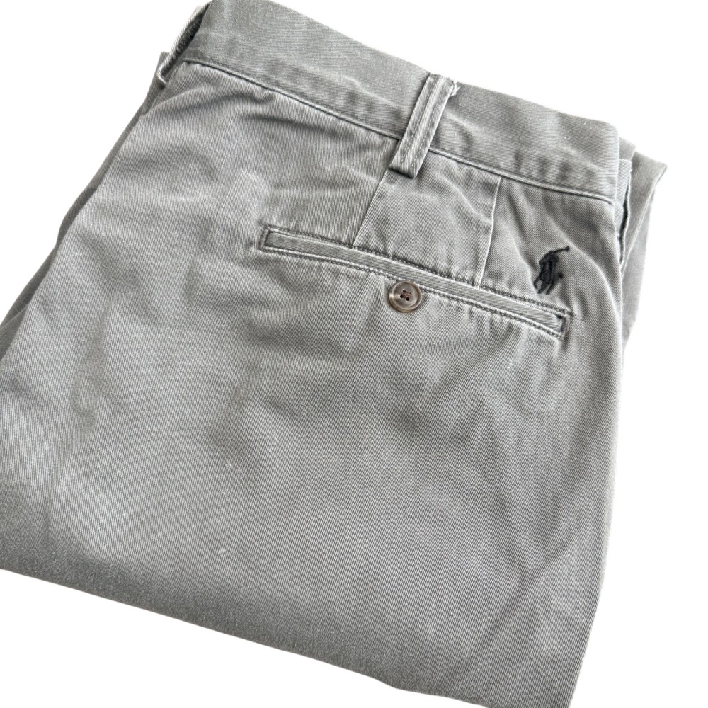 Polo Ralph Lauren Mens Gray Classic Fit Chino Pants Cotton Twill 36x34 (36x32)